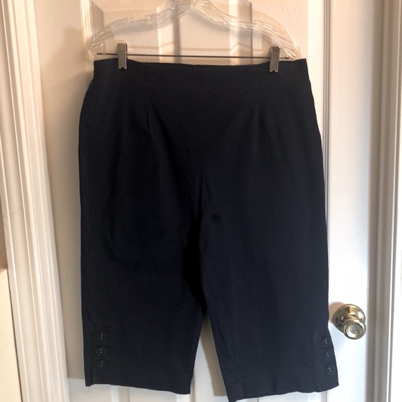 How Timeless Stretch Pedal Pusher Navy Blue Size Large - Picture 1 of 2
